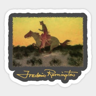 Against the Sunset by Frederic Remington Sticker